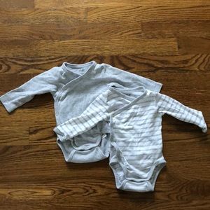 H&M organic cotton onesies; set of 2
